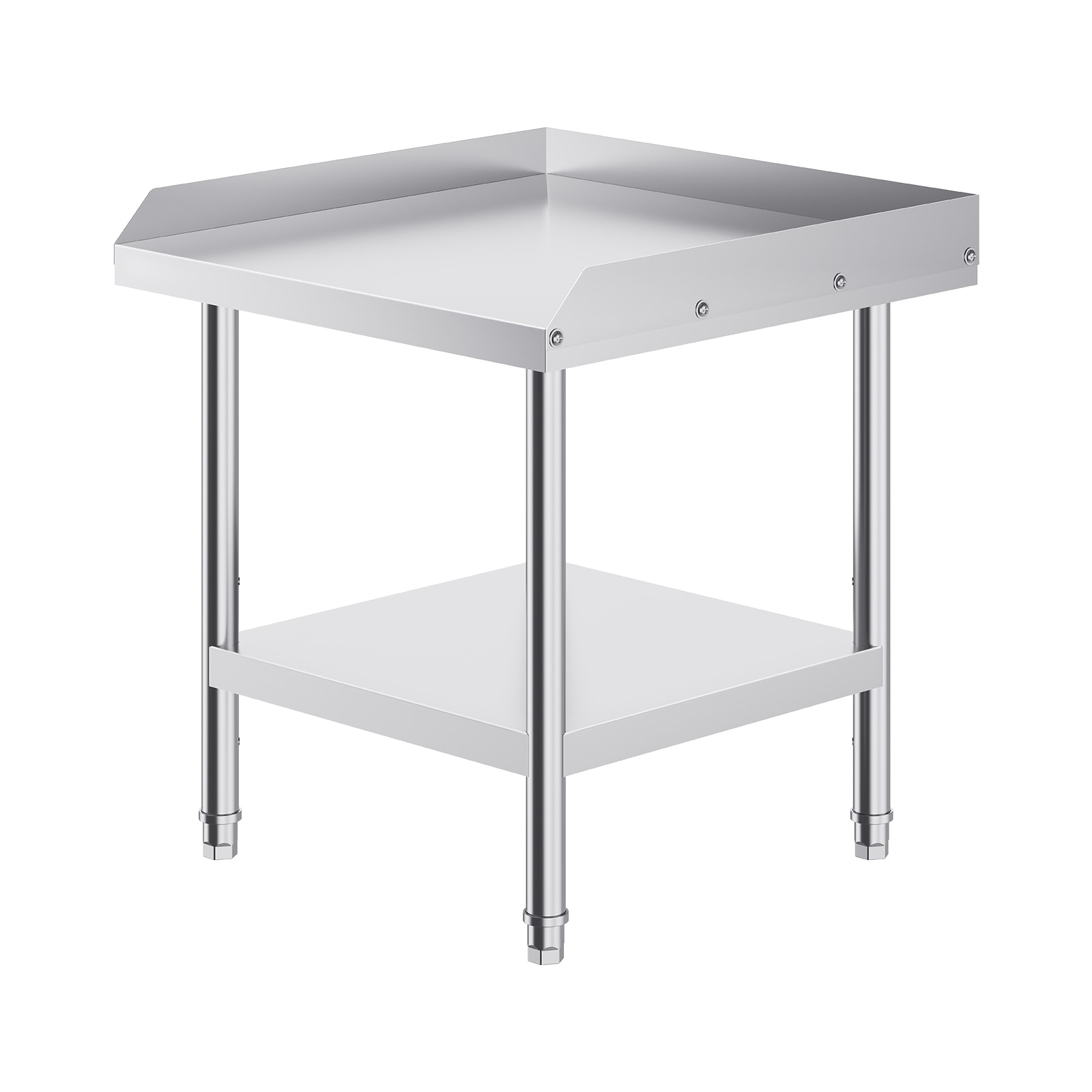 Stainless Steel Commercial Food Prep Work Table With Backsplash_voghion.com